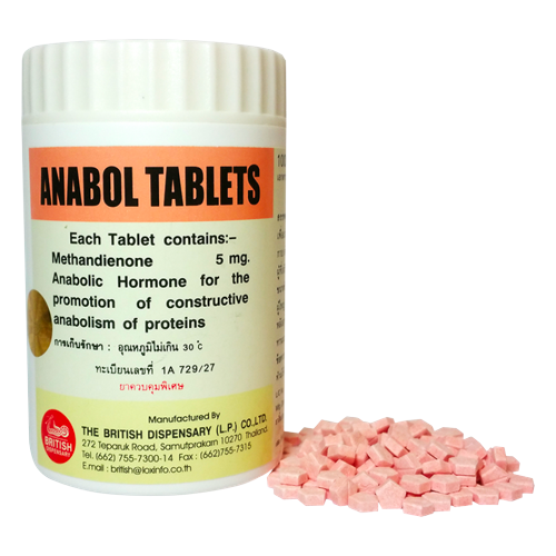 Anabol 5 mg British Dispensary Methandienone compresse 5