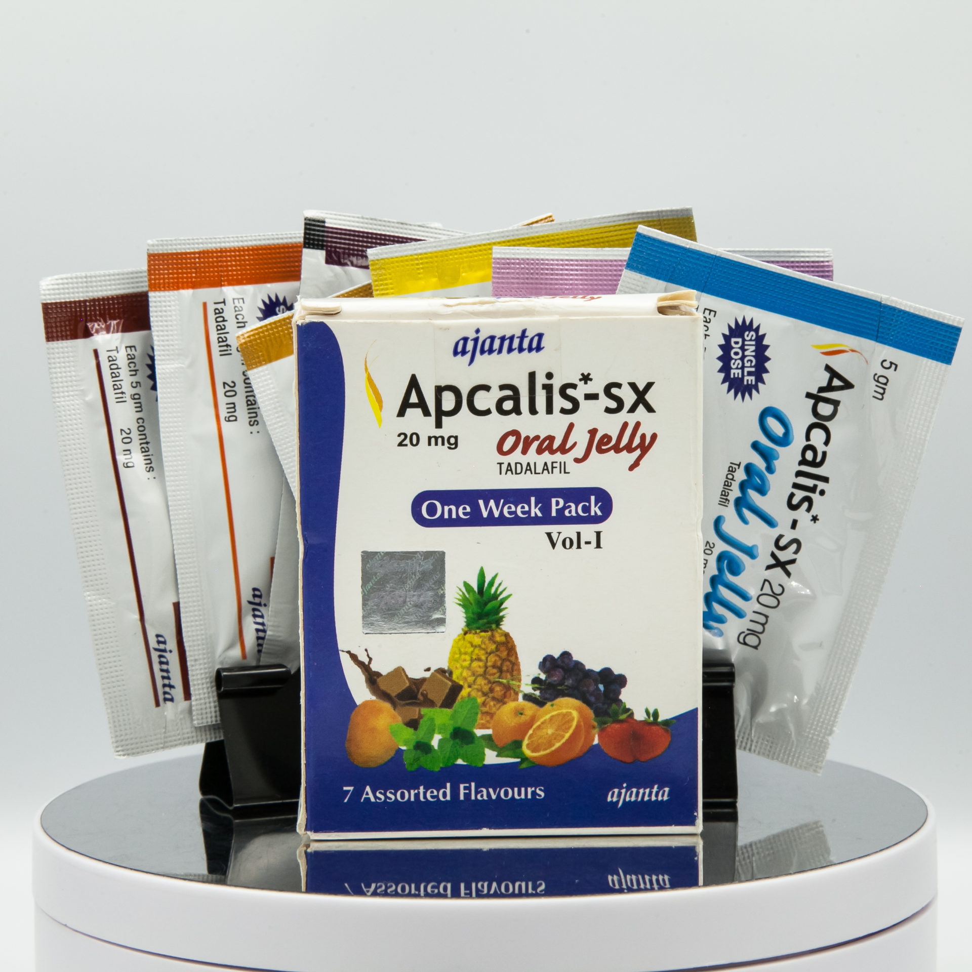 Apcalis-SX Oral Jelly 20 mg Ajanta Pharma Tadalafil Citrate (Cialis Generic) 5