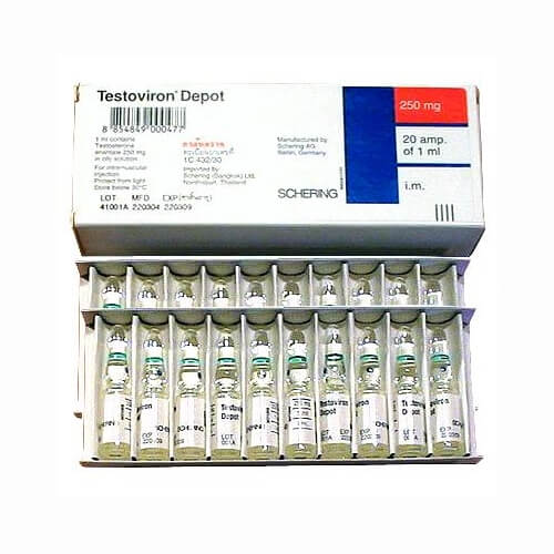 Testoviron-Depot-Bayer-250mg-20amp – Bayer Iniezione di steroidi
