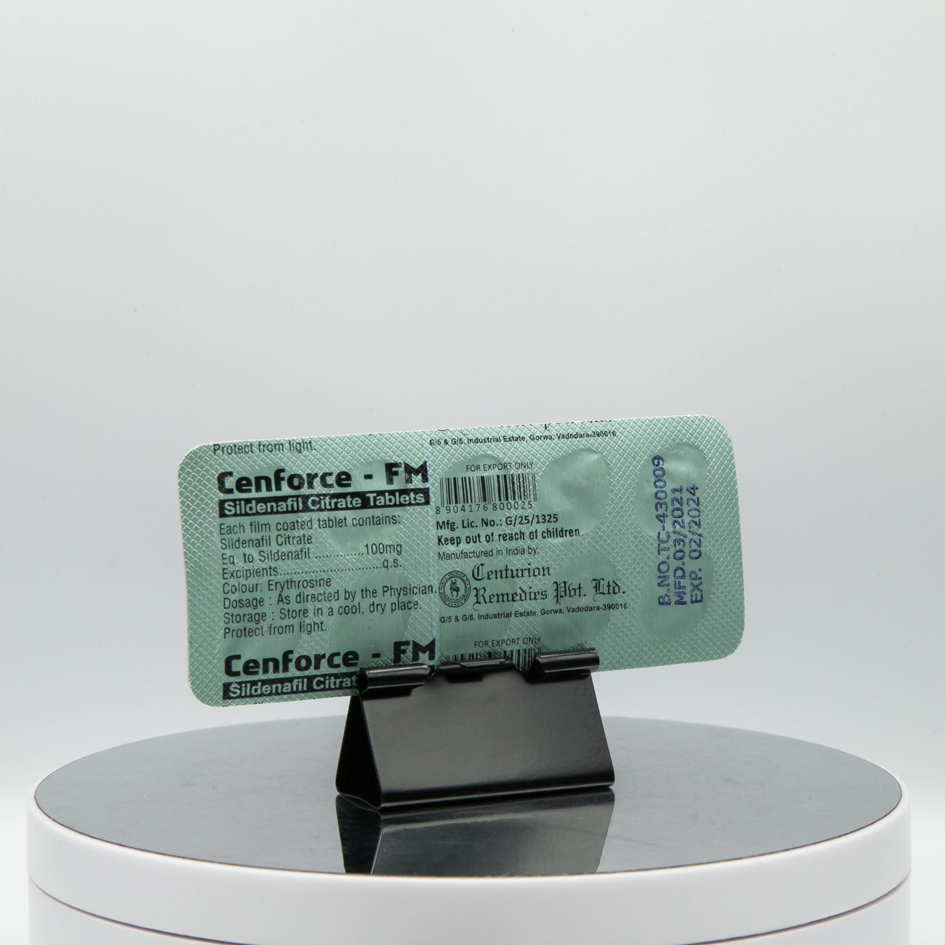 Cenforce-FM 100 mg Centurion Laboratories Sildenafil Citrate (Viagra generic)