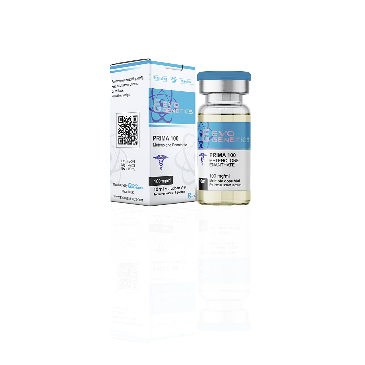 PRIMA 100 (Methenolone Enanthate) 100 mg Evo Genetics Iniezione di steroidi