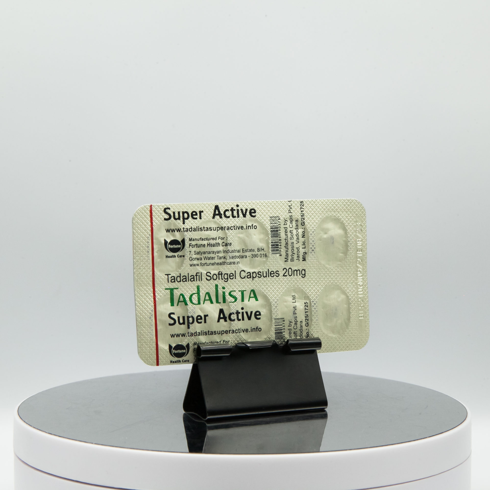 Tadalista Super Active 20 mg Fortune Health Care Tadalafil Citrate (Cialis Generic) 3