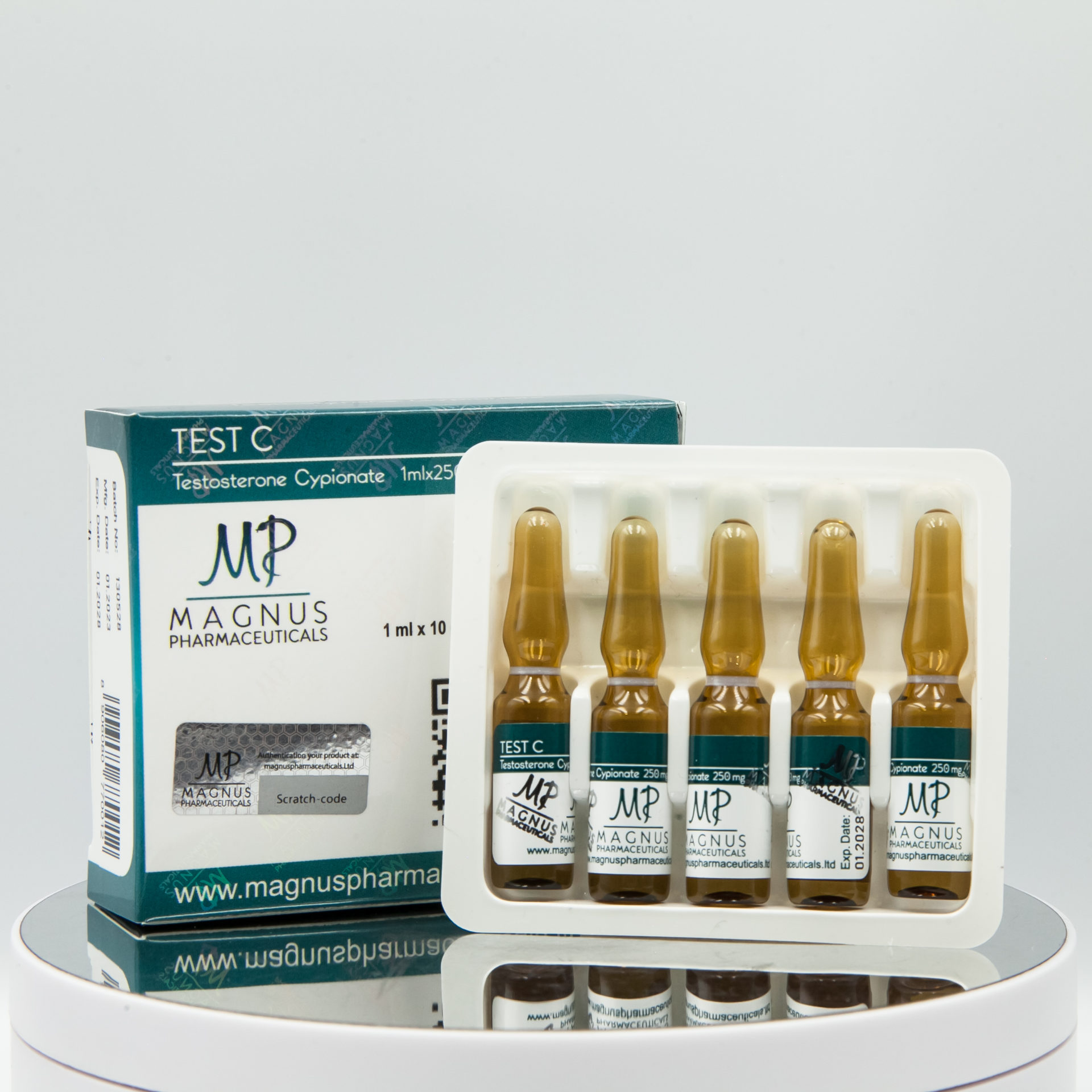 Test C (Testosterone Cypionate) 250 mg Magnus Pharmaceuticals Iniezione di steroidi 3