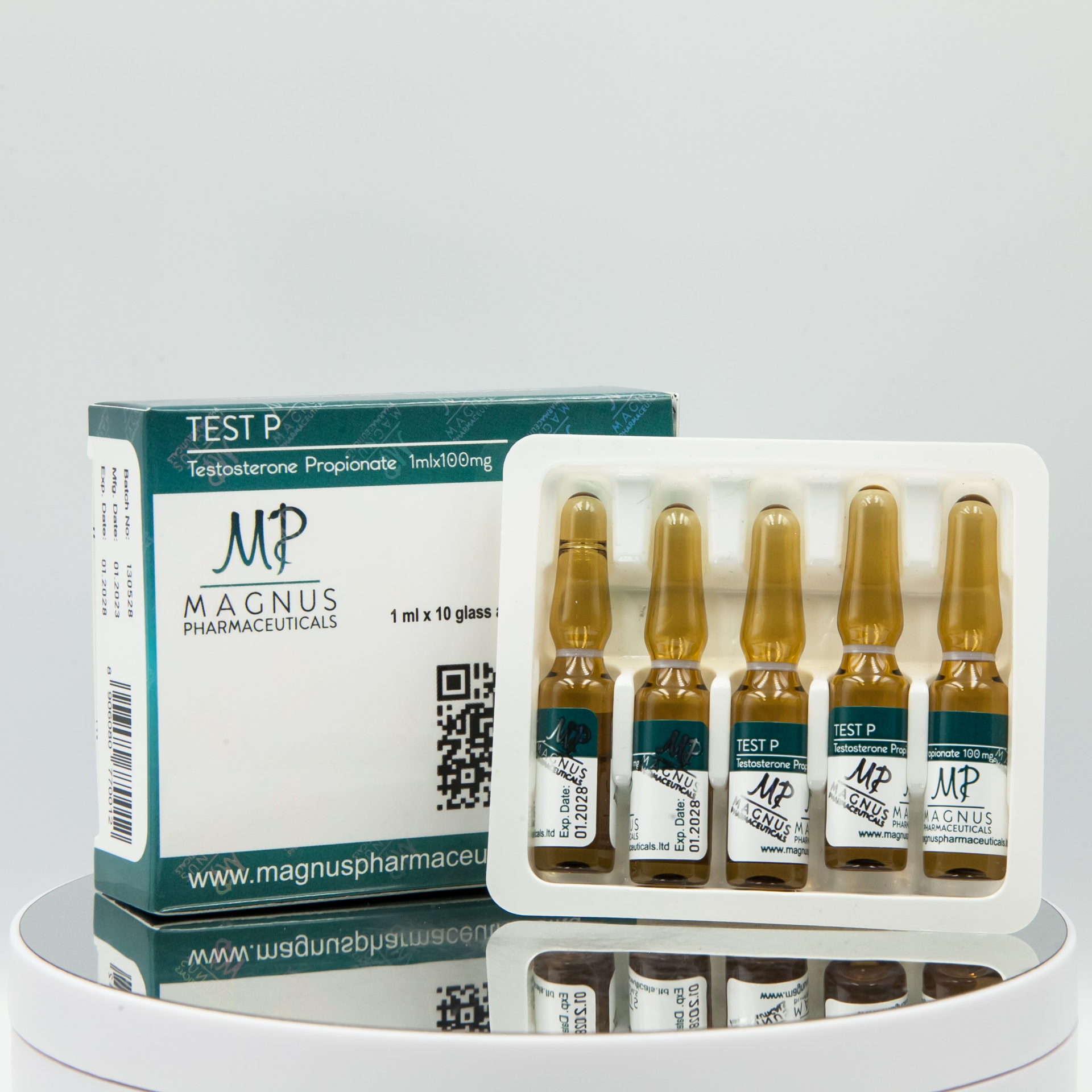 Test P (Testosterone Propionate) 100 mg Magnus Pharmaceuticals Iniezione di steroidi 3