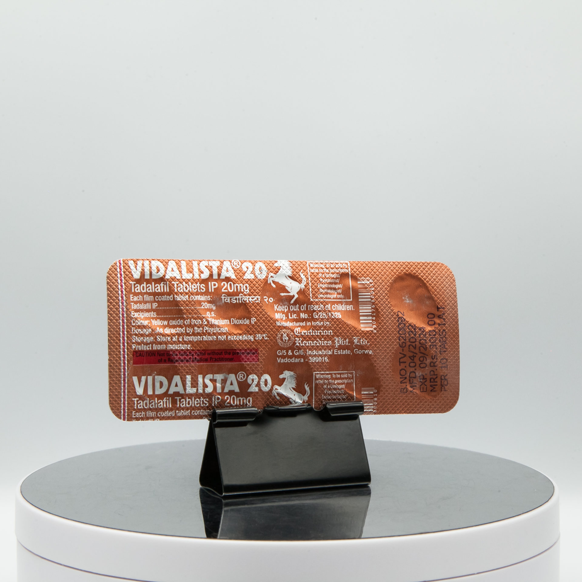 Vidalista 20 mg Centurion Laboratories Tadalafil Citrate (Cialis Generic) 3